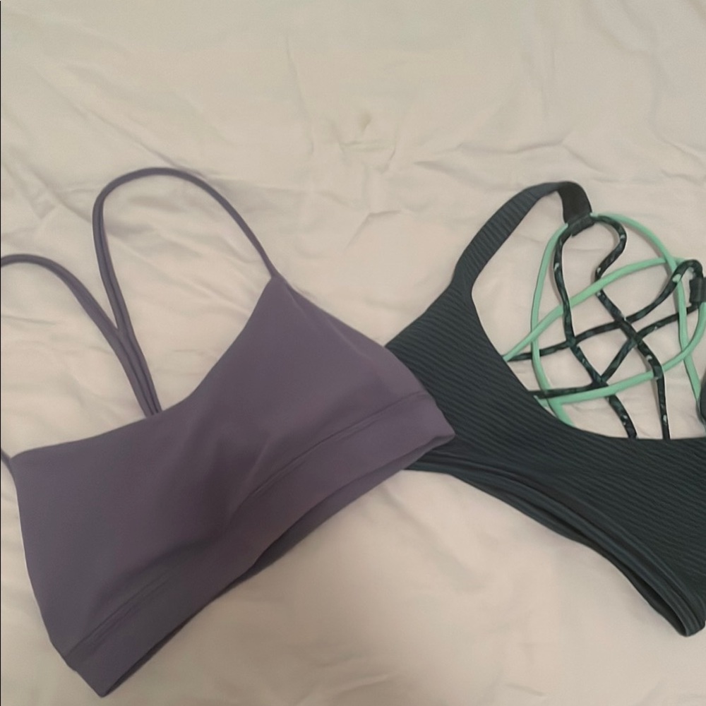 Lululemon Athletica Purple and Black Sports Bras